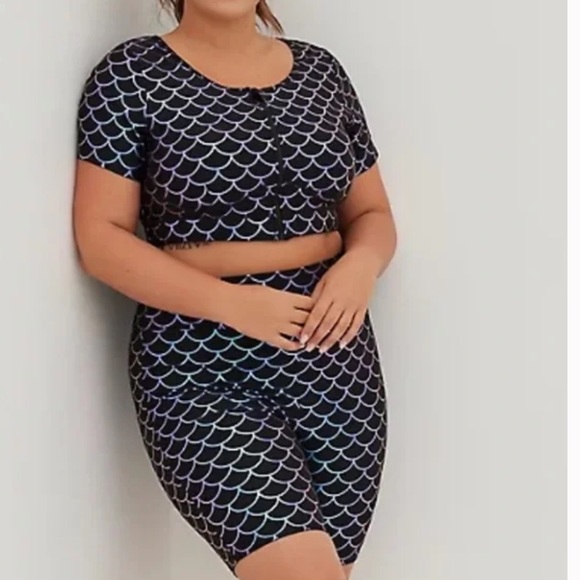 torrid Other - Torrid active zip front mermaid swim top 2X